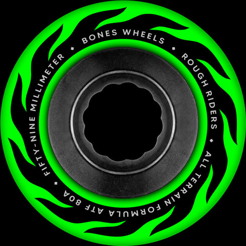 Bones - ATF Rough Riders Eternal Flame 80a Green Wheels (56mm/59mm)